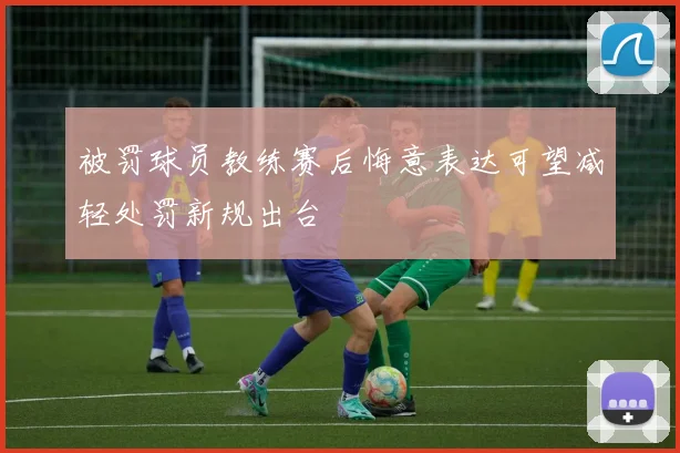 被罚球员教练赛后悔意表达可望减轻处罚新规出台